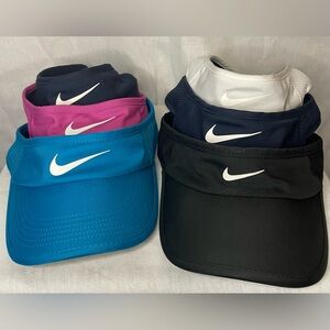 Nike Set of 6 Women’s Adjustable Visors/Hats—From Never Used to Moderately Used